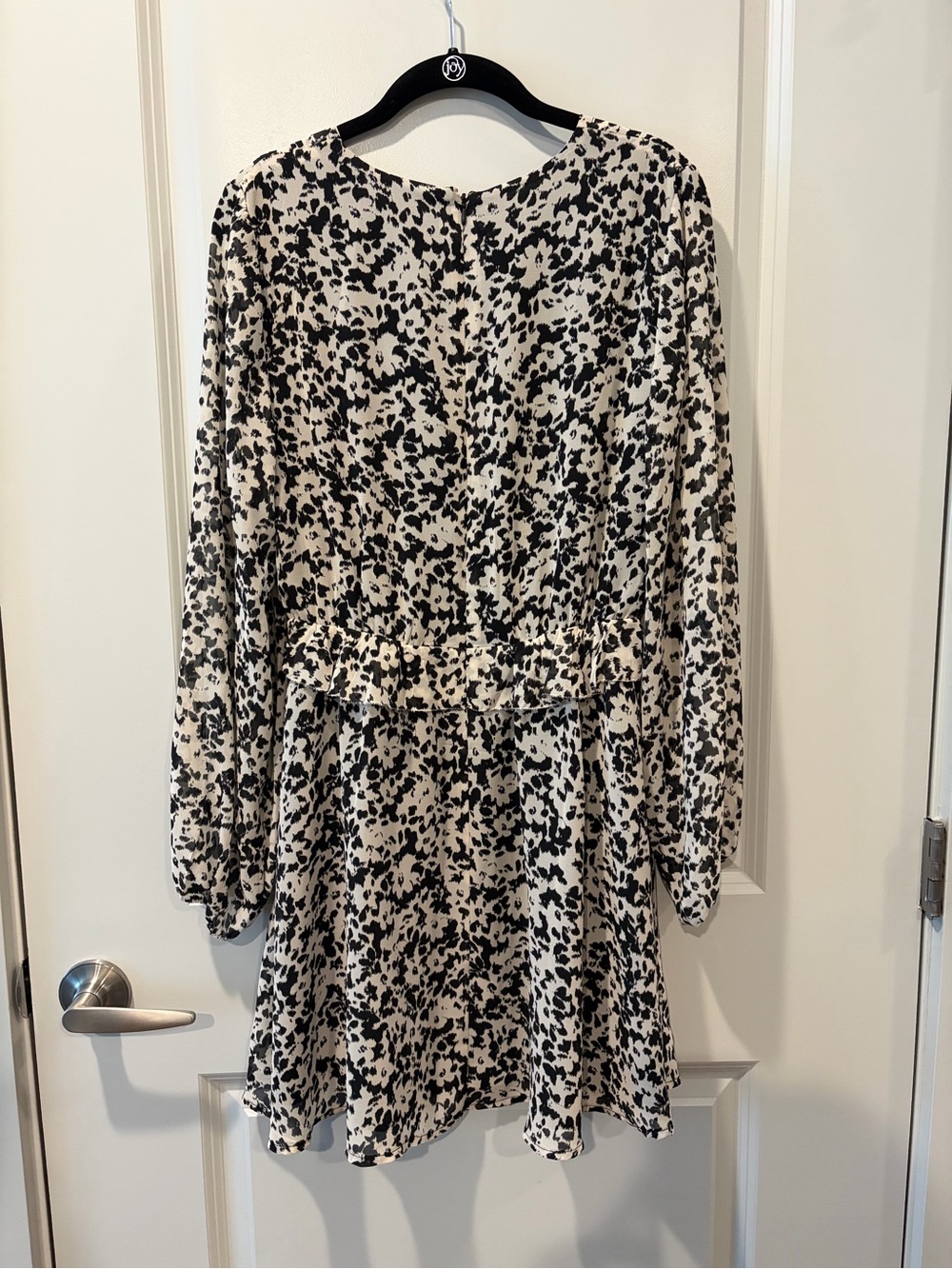 Steve Madden Raina Dress Animal Print Mini Dress in Black & Cream Size Small NWT